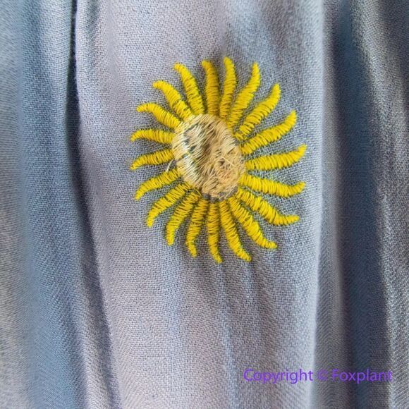 New! Free People Emory Embroidered Sun Midi‎ Dress blue, size S - Picture 7 of 16